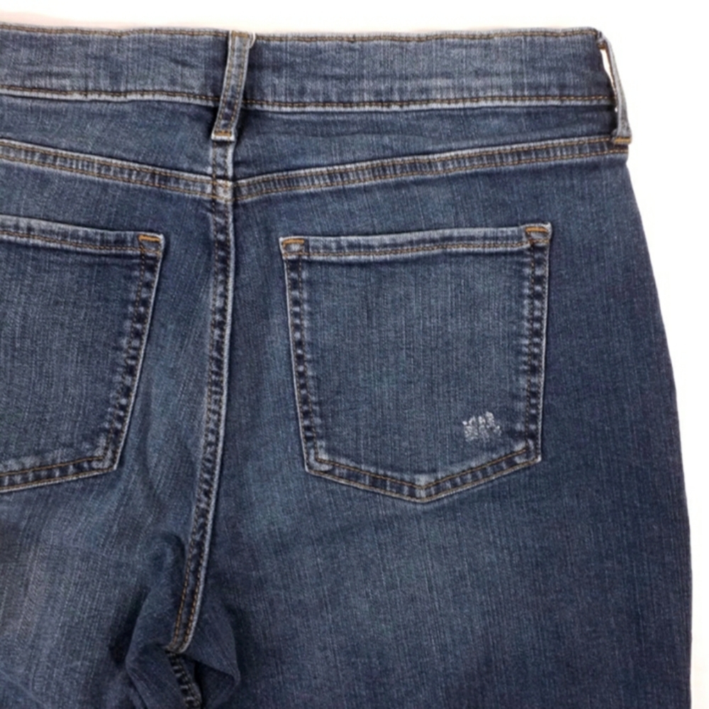 Banana Republic Factory Medium Wash Girlfriend Denim Jeans Womens 30/10 Frayed - Picture 8 of 11